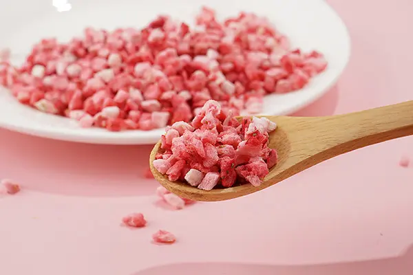 Fresa en cubitos liofilizados Freeze Dried Diced Strawberry